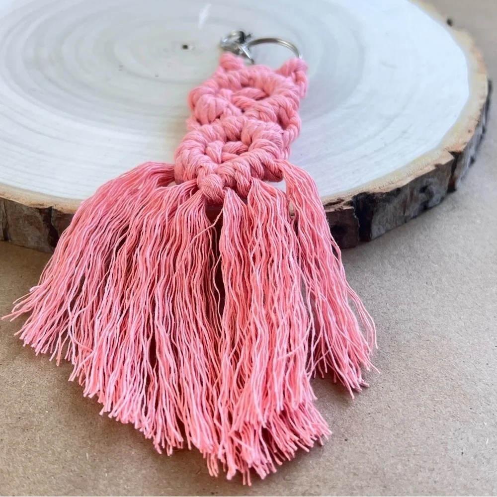 Macrame Handcrafted Keychain Boho Chic Style
